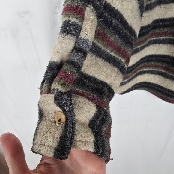 Vintage Southern Exposure Striped Fisherman Gorpcore Blanket Shacket Jacket - Picture 3 of 7